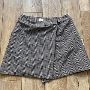 Plaid wrap skirt
